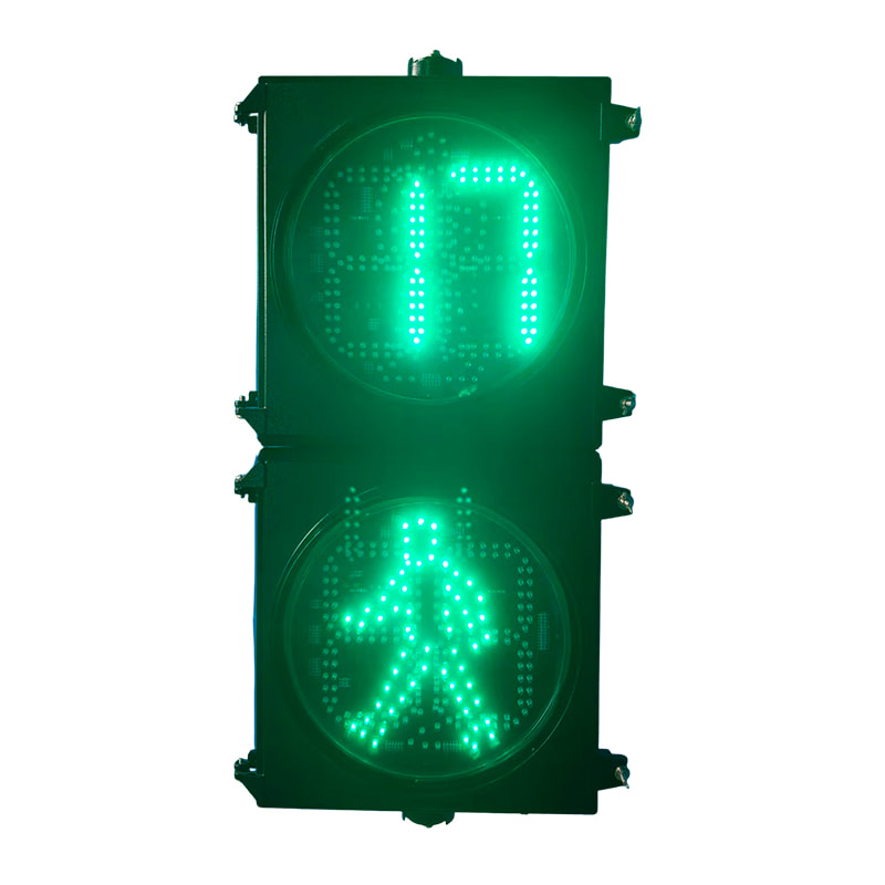 CJ-302HDLD-ZL 300mm LED Pedestrian Traffic Light with Embedded Countdown (Red & Green, Aluminum Housing, Glass Lens, IP53)