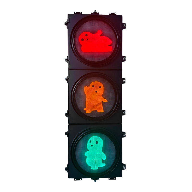 CJ-303KT-ZL 300mm High-Power LED Cartoon Traffic Signal Light (Aluminum Housing, PC Lens, IP53)