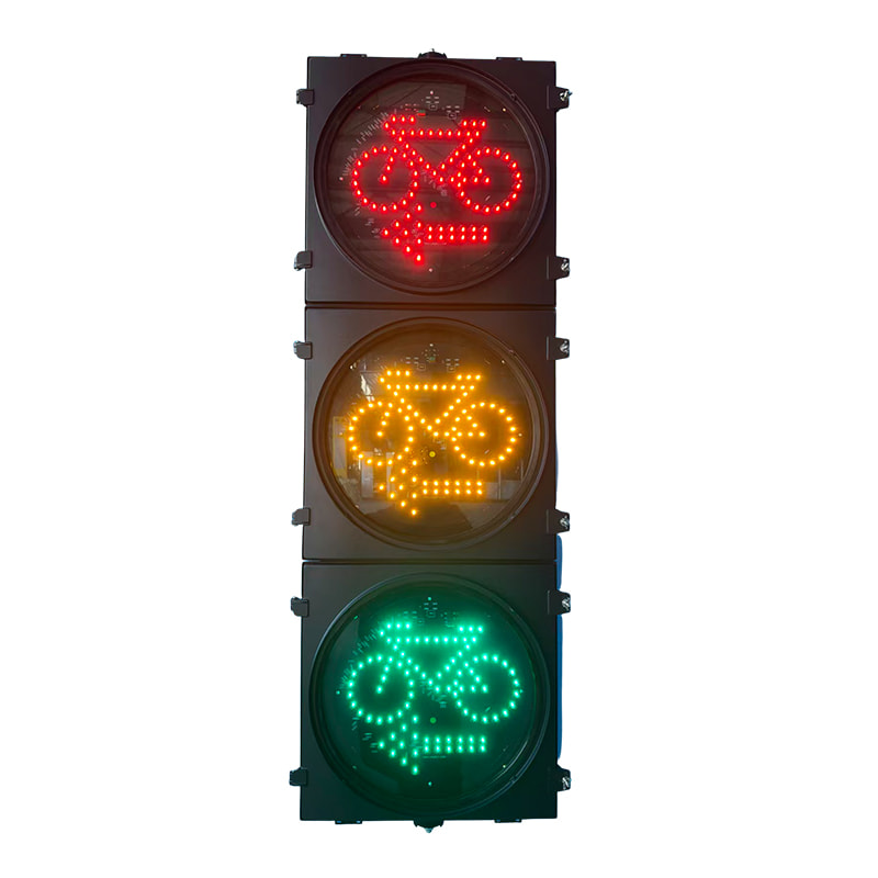 CJ-403ZXC-ZL 400mm LED Bicycle Traffic Signal Light with Directional Arrow (Aluminum Housing, Glass Lens, IP53)