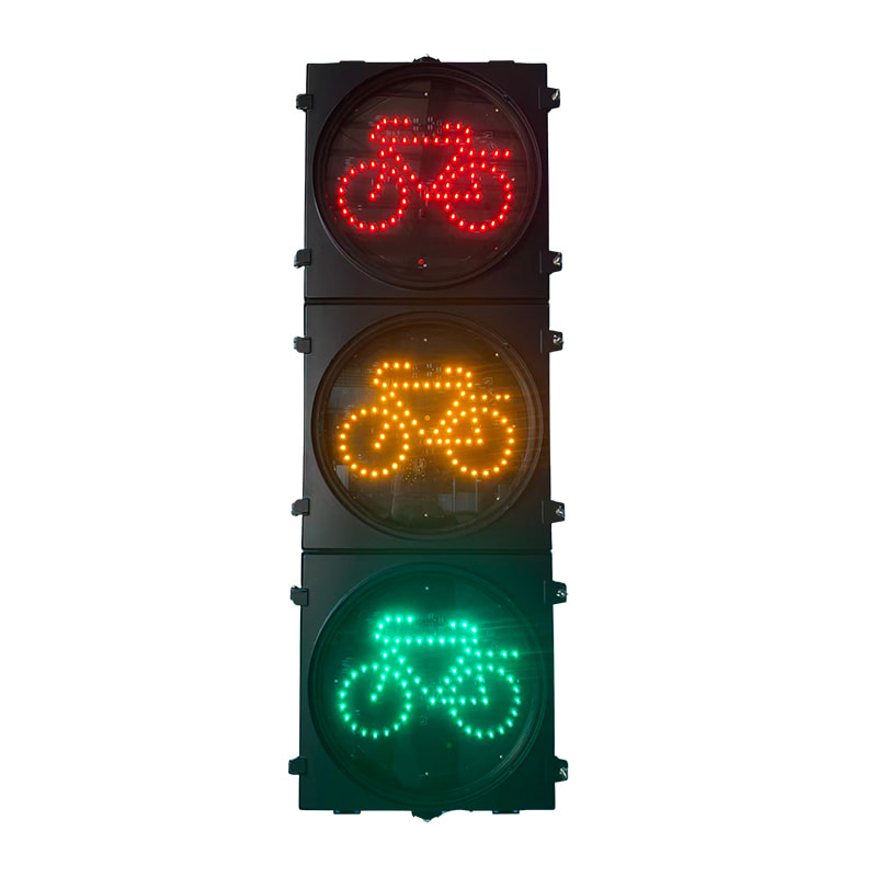 CJ-403ZXC-ZL 400mm LED Bicycle Traffic Signal Light (Aluminum Housing, Glass Lens, IP53)