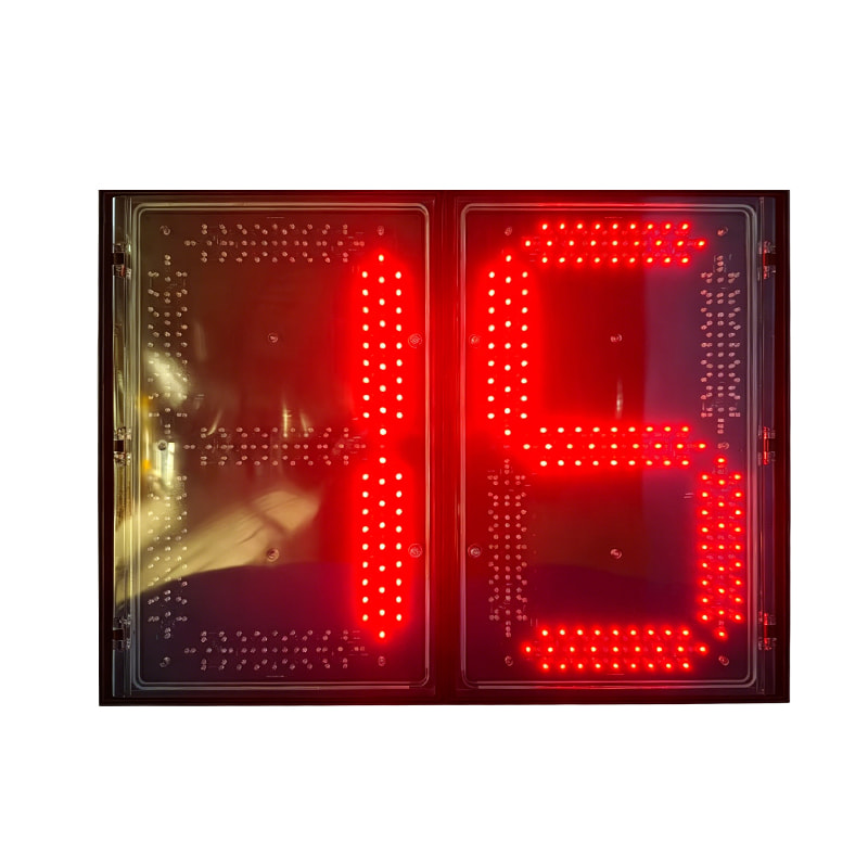 CJ-6080DJS-PCS 600×800mm LED Countdown Traffic Signal Light (Plastic Housing, PC Transparent Lens, IP53)